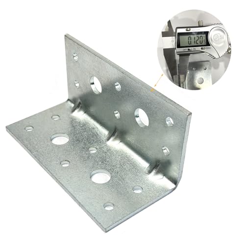 4 PCS Corner Brace, Reinforing Angle, Versatile Carbon Steel Corner Brackets, Heavy Duty Brace with Adjustable Slot Holes, 90 Degree Brackets for Wood Furniture Cabinet