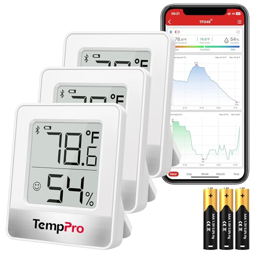 TempPro TempAir 260FT Bluetooth Indoor Thermometer Hygrometer, 3 Pack - size: Bluetooth Indoor Thermometer