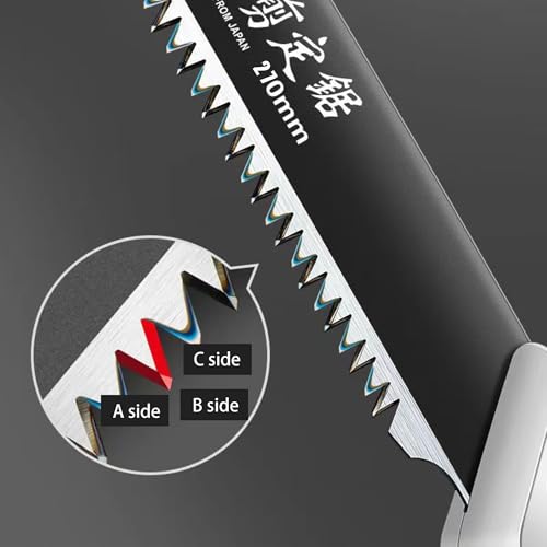 Medium Length japanese pull saw with Super Sharp Teeth,Thickened SK5 Steel,for Home Pruning, Logging, Landscaping,Three Sided Grinding,10.5" - style: SK5 Medium