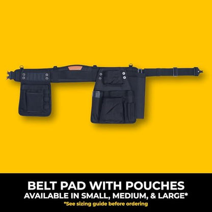Perkins Builder Brothers Essential Tool Belt Set With Suspenders, Ideal for Framers, Carpenters and Contractors, Medium Size, Black - size: Medium