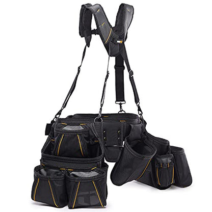 ToughBuilt - Pro Framer Suspension Rig, Tool Belt System, TB-301-6 - size: Framer Suspension Rig (Large Pouches)