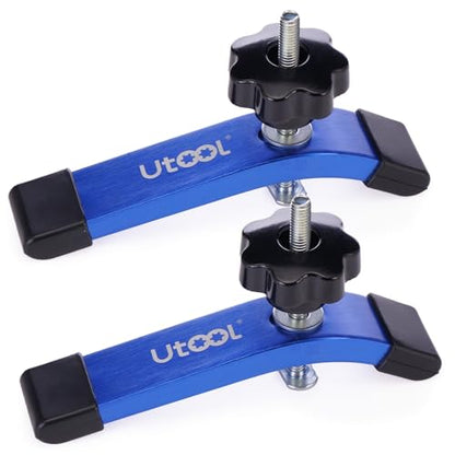 UTOOL 2 Pack T-Track Hold Down Clamps Kit, 6-1/3" L x 1-1/5" Width, Blue - size: 2 PCS Clamps