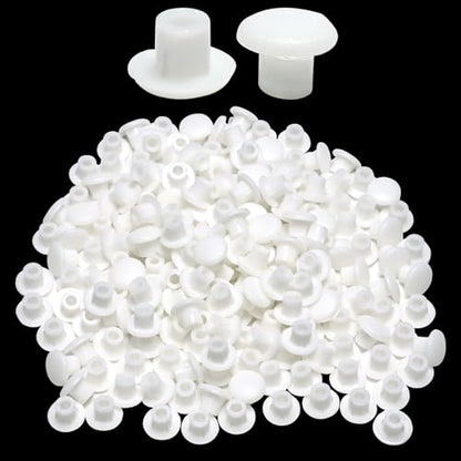 100Pcs 3/16 Inch Plastic Hole Plugs, Screw Cap Round Button Plugs - color: White, size: 100pcs*0.19"(5mm)