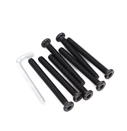 cSeao 12pcs Black 1/4-20 x 1-3/4" Socket Cap Screws Allen Head Bolts with One Hex Key - size: 1/4"-20 x 1-3/4" 12pcs