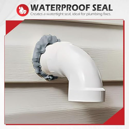 Moldable Silicone Putty Plumbers Duct Sealant Seal Clay, Grey, 1 Pack - color: Grey