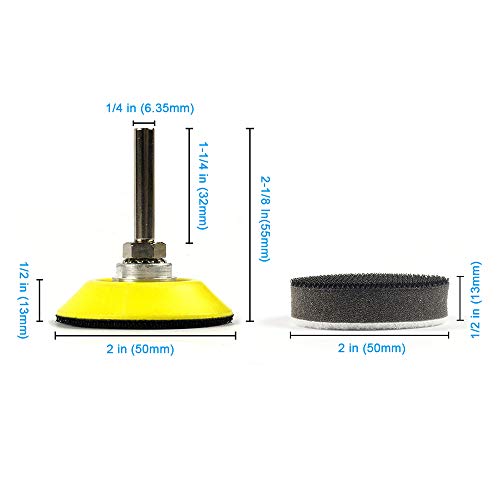 2 Inch (50mm) Hook and Loop Sanding Pad for Sanding Discs, 5 Pack - style: 2 Inch