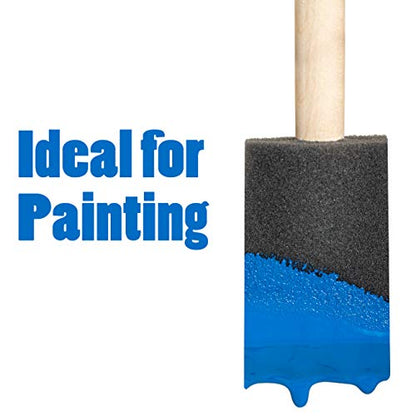1" Foam Brush 24 Pack for Painting, Staining and Varnishing Made in the USA - size: 1"