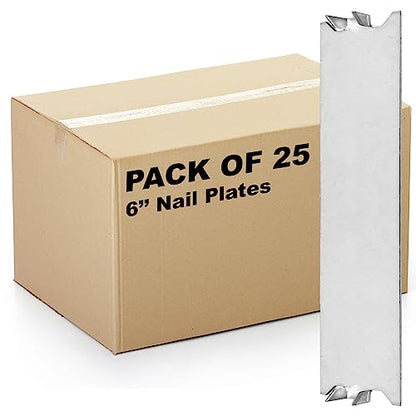 AP-12062, Safety Nail Plate for Wood Studs 16-Gauge Steel, 1.5 x 6 Inch, Protect Plumbing and Wiring, Sharp Pointed Prongs, Anti-Nail Protection Plate Shield, Made in USA
