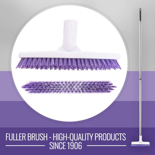 Fuller Brush E‑Z Scrubber Replacement Head – 9" V‑Trim Tile & Grout Brush Head Only, Compatible with Telescopic Handle (Sold Separately) – Deep Grime Cleaning Without Scratching
