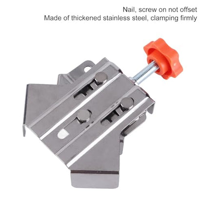Right Angle Corner Clamp, Adjustable Swing Jaw 90 Degree Holding Tool for Woodworking Furniture Assembly Stainless Steel 0.5 to 3.5 Inch 4PCS