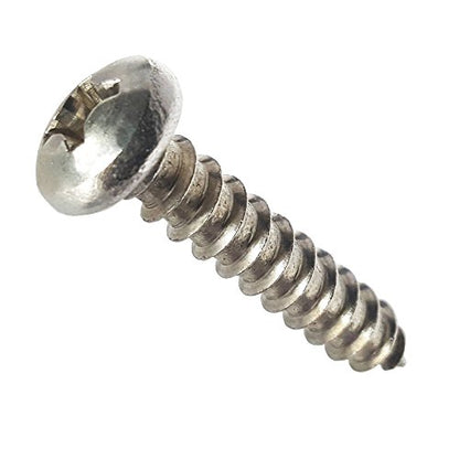 #12 x 3/4" Pan Head Sheet Metal Screws, Full Thread, Phillips Drive, Stainless Steel 18-8, Bright Finish, Self-Tapping, Quantity 100 Pieces By Fastenere - size: #12 x 3/4"(100 PACK)