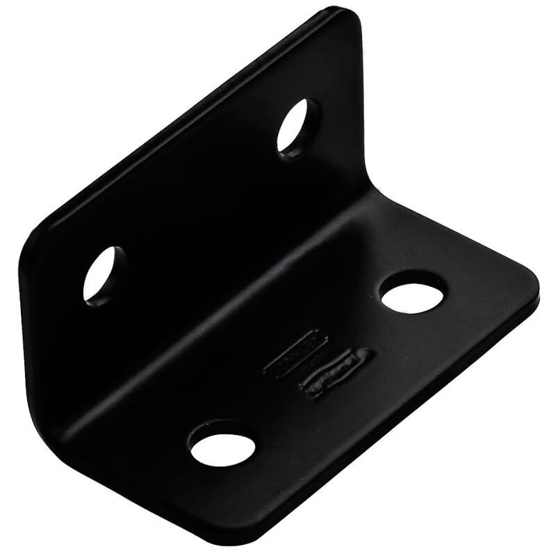 National Hardware N351-483 1.6 X 3 X 1/8 Black Wide Corner Brace