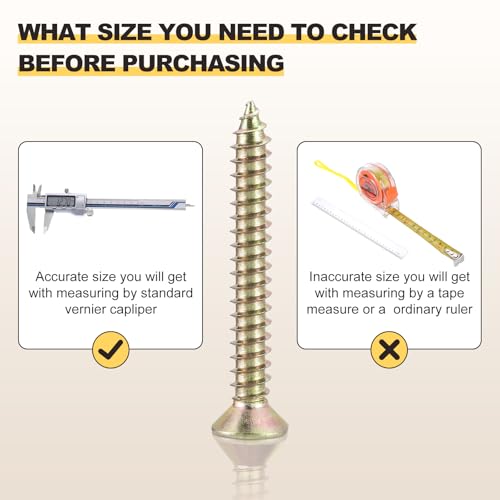 METALLIXITY 100Pcs #8x3/4 Countersunk Phillips Wood Screws Carbon Steel - color: Colorful, size: #8x3/4"