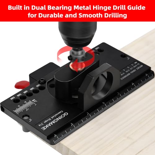 GOINGMAKE Metal Concealed Hinge Jig with Quick Clamp,35mm Cabinet Hinge Jig