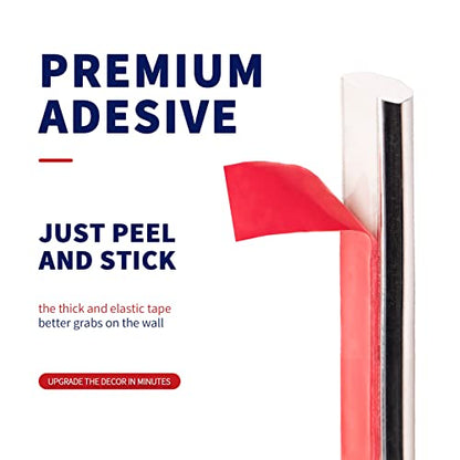 Art3dwallpanels 25 Ft Peel and Stick Trim, Stainless Steel - color: Stainless Steel, size: 25 Feet