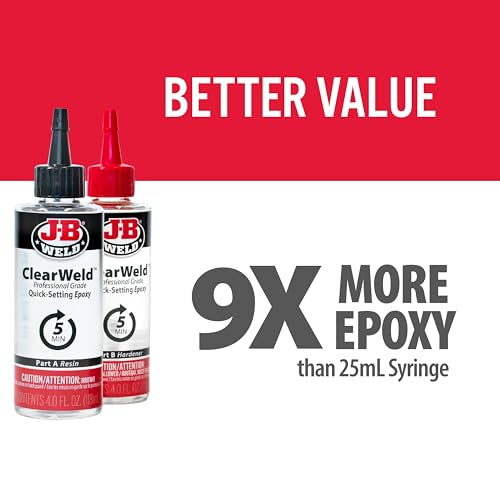 J-B Weld Pro Size ClearWeld 5 Minute Set Epoxy