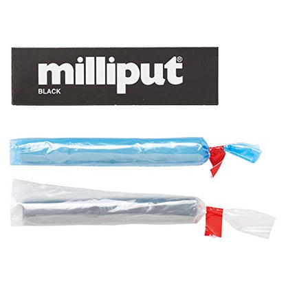 Milliput Medium Fine 2-Part Self Hardening Putty, Black, MPP-5, 4oz Pack