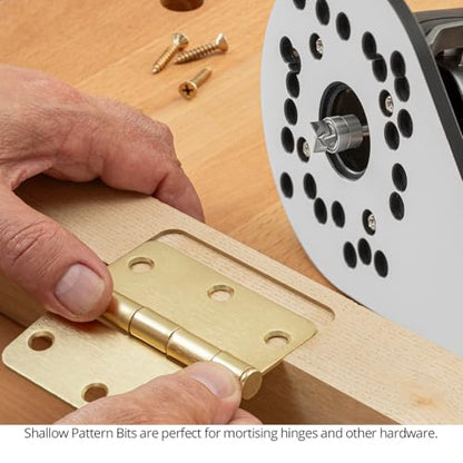 Compact Shallow Pattern Router Bit, 3/16" CL Spiral Carbide Head for Dado Clean-Out, Hinge Mortising & Template Routing – Made in USA US2188CSP - style: 3/16" CL