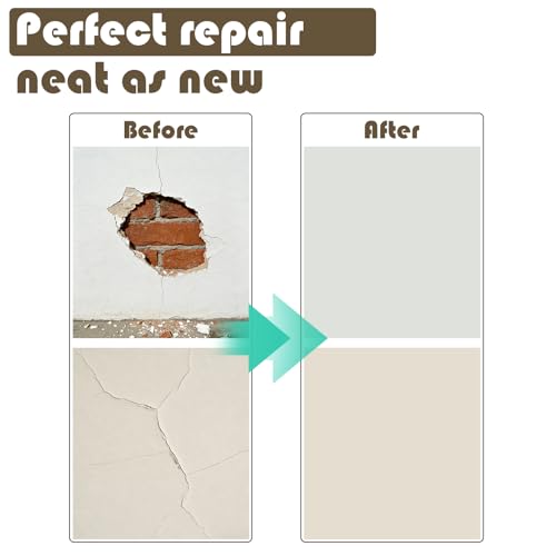 Drywall Repair Kit, 3 Pcs, 12x12in Self-Adhesive Patch with Sandpapers and Scrapers, Quick Fix for Large Holes, Cracks, Ceiling, Bathroom Wall Damage