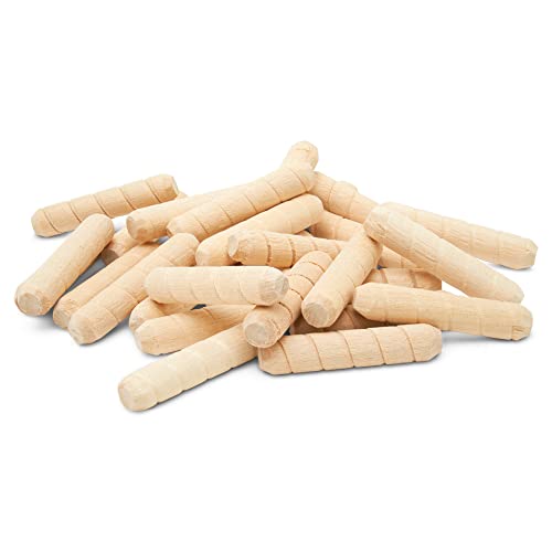 Wooden Dowel Pins 5/16 inch x 1-1/2 inch, Pack of 100 Spiral Dowel Joints for Woodworking, Furniture and Crafts, by Woodpeckers - size: 5/16 inch x 1-1/2 inch