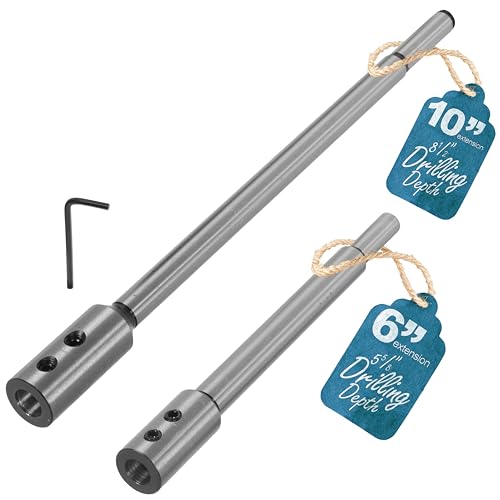 6" & 10" Forstner Bit Extension Set 3/8" Collet - size: 6" & 10" (3/8" Shank)