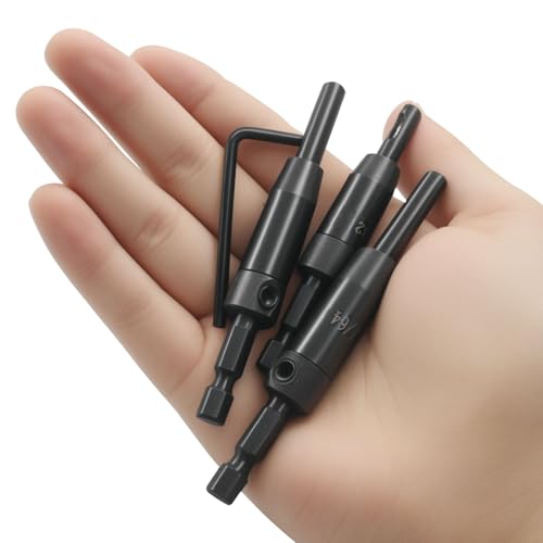 3 Pcs Self Centering Drill Bit Set, 3/32",7/64",1/8"