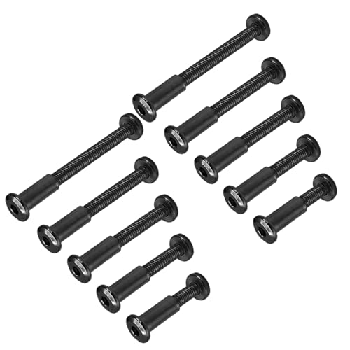 M6 Hex Drive Socket Cap Bolt Kit, Black, 30 Sets - color: Black, size: M6x16/25/35/45/55mm