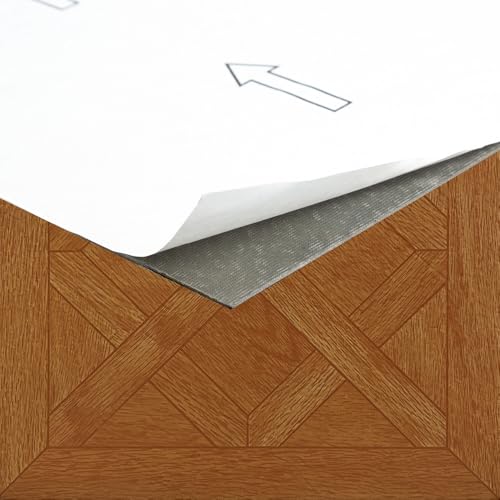 Tivoli Peel & Stick Vinyl Floor Tiles, 45-Pack, 12 x 12 in, Oak - color: Parquet Oak