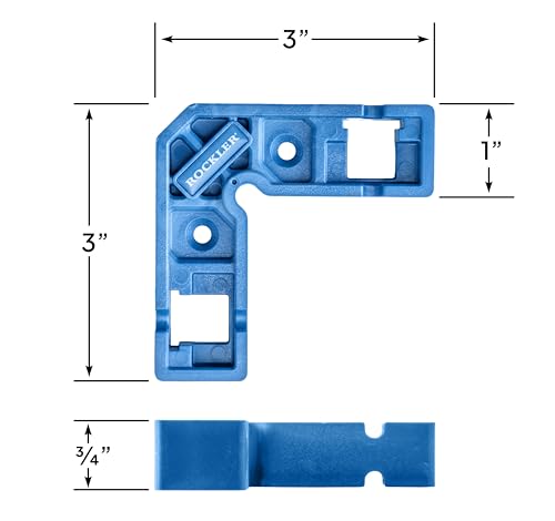 Rockler Clamp-It Mini Assembly Squares 4-Pack - 90 Degree Clamping Squares for Woodworking - Corner Square Clamp for Boxes Drawers Frames, Positioning Squares, Right Angle Clamp Tool.