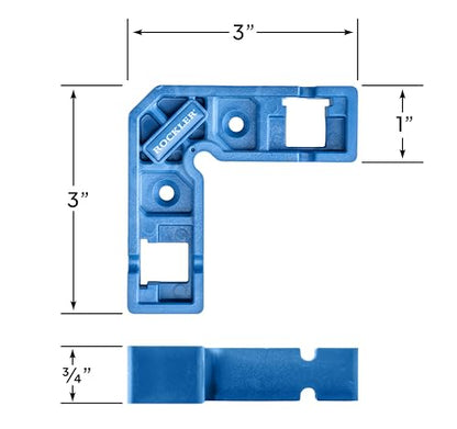 Rockler Clamp-It Mini Assembly Squares 4-Pack - 90 Degree Clamping Squares for Woodworking - Corner Square Clamp for Boxes Drawers Frames, Positioning Squares, Right Angle Clamp Tool.