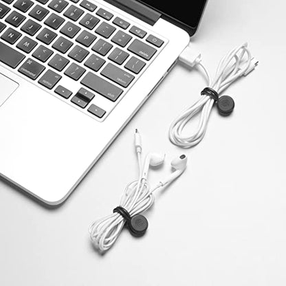 EUREKA ERGONOMIC Magnetic Cable Ties Reusable Black