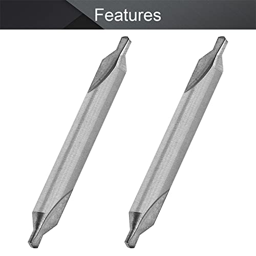 Utoolmart 5 Pcs Center Drill Countersink Lathe Bit Mill Tool, Combined Drills Plain Type Imperial, 3/16-inch Combined Countersinks Drills Set Tool, HSS-6542 Countersinks - size: 3/16" 5pcs