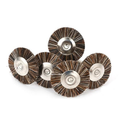 5 pcs of 18 Kinds Wheel Brushes Polishing Buffing Rust Removing Abrasive Cleaning Buff Bit Pen/Bowl/T Shape Nylon/Horsehair/Pig Hair/Wool/Brass/Stainless Steel Wire Total 90 pcs