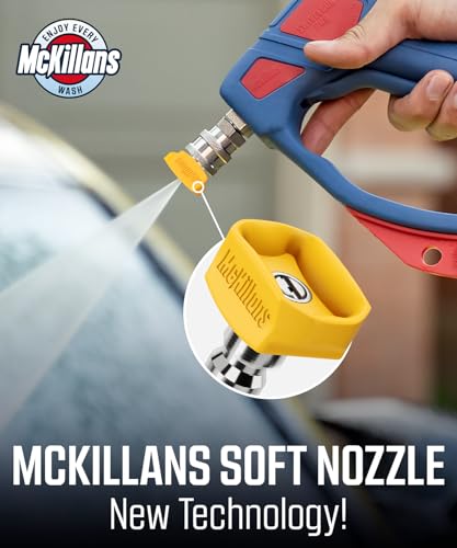 McKillans® 2026 Soft Pressure Washer Nozzle Tips - Fast Rinse - New Spray Angles 60° 50° 40° 25° 15° - Easy-Grip Design - 304 Stainless Steel - 1/4" Quick Connect - Power Washer Tips Set (3.5 Orifice) - size: 3.5 Orifice