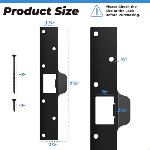 U 9476 Extra Long Door Strike Plate for Repairing Damaged Door Frame