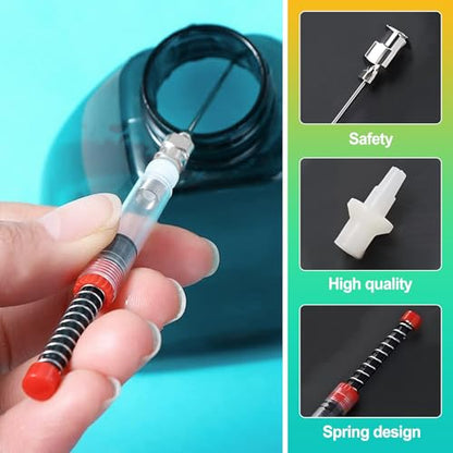 Industrial Dispensing Liquid Applicator with Blunt Tips - 5 Pack Measurement Tools for Glue, Oil, Ink, Paint & Hobby Crafts - Non-Sterile, Reusable & Clear Scale
