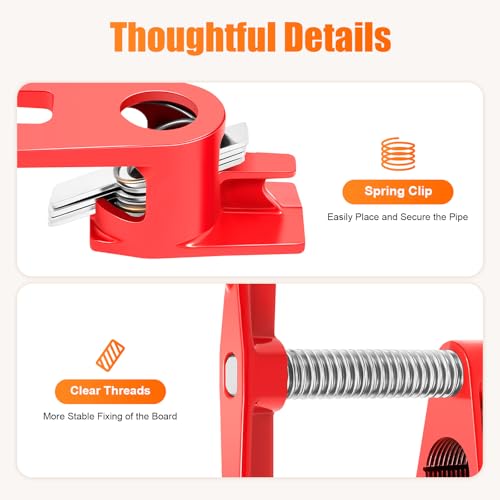 4 Pack Pipe Clamps for Woodworking, H-Style 3/4 Pipe Clamp Wood Gluing Clamps w/Foot Pads Wood Panel Clamps Adjustable Pipe Clamp Tool For Woodworking Carpentry Home Improvement DIY Jobs