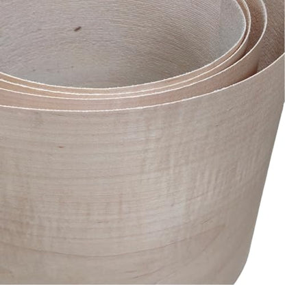 Maple Wood Veneer Sheet,Flat Cut,8.5''x 98'',Iron On Stick Veneer Roll Without Paper,Pre-glued Hot Melt Self Adhesive Strip for Cabinet Furniture Plywood Door Speaker Renovation Woodworking - color: Maple