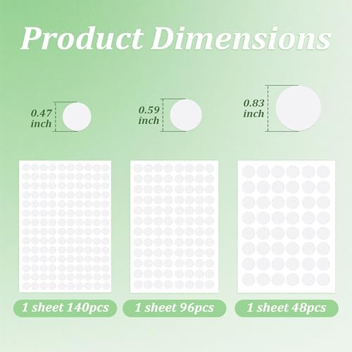 290Pcs Self-Adhesive Screw Hole Sticker, Non-Faded & Dustproof, PVC