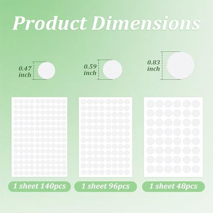290Pcs Self-Adhesive Screw Hole Sticker, Non-Faded & Dustproof, PVC