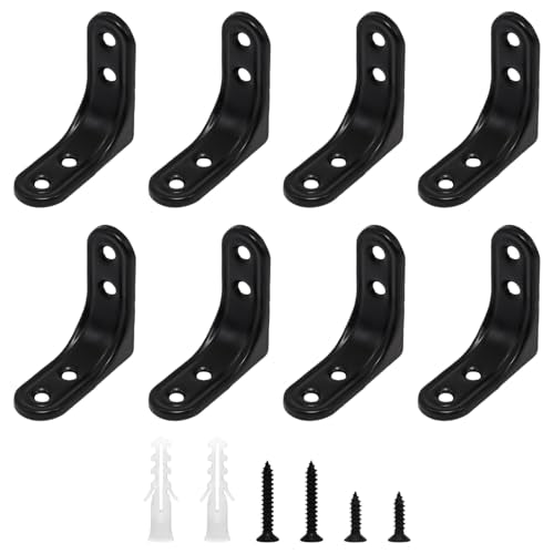 8 Pcs 2 Inch Heavy Duty L Brackets with Screws