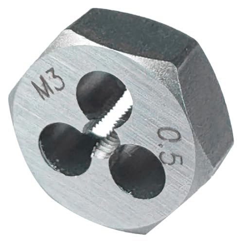 M3 x 0.5 Hex Die Rethreading Die Thread Die Carton Steel For Right Hand - size: M3 x 0.5mm
