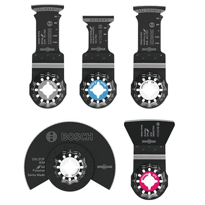 BOSCH OSL005L 5 pc. Starlock® Oscillating Multi-Tool Carbide Cutting Accessory Blade Set - style: 5-Piece Set
