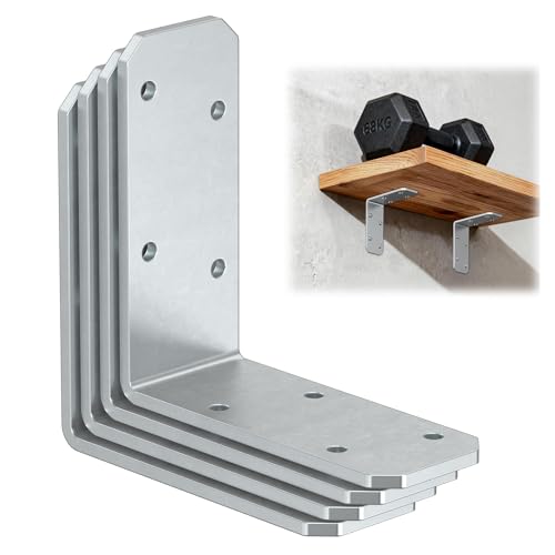 3"×3"×1.2" L Bracket for Wood, Angle Brace, Galvanized-4PCS - color: Galvanized-4PCS