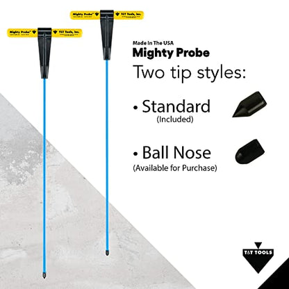 T&T Tools 72-Inch Mighty Probe Metal Soil Probe – 3/8" Hex Rod - 1 Pack - size: 72-Inch Long Overall w/ 3/8" Metal Hex Round Rod