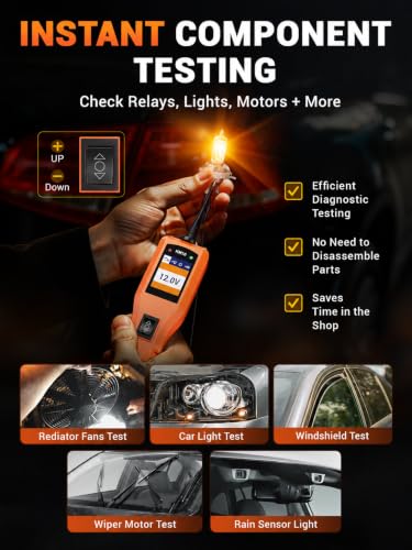 KZYEE KM10 Power Circuit Probe Tester with Live Waveform Display - color: Red-Orange