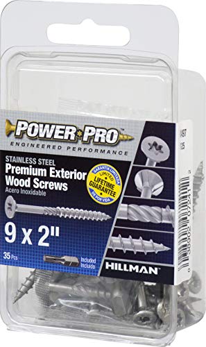 Hillman Square Stainless Steel Screw (20 Pack), 8 x 2" - size: 8 x 2"