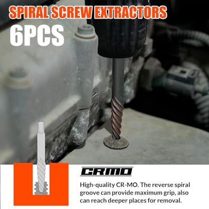Damaged Screw Extractor Set 55 Pcs,Left Handed Drill Bit Screw Extractor - size: 55PCS
