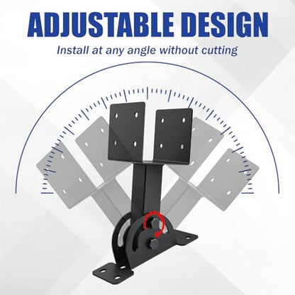 4 Pcs 4“x 4”Heavy Duty Roof Riser Brackets Kit - color: Black -4×4, size: Set 4