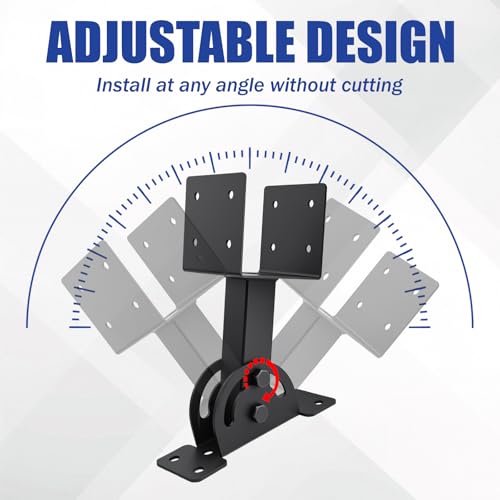 2 Pcs 4“x 4”Heavy Duty Roof Riser Brackets Kit - color: Black -4×4, size: Set 2